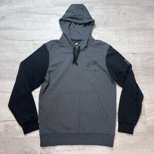 Adidas All Blacks Hoodie Mens Large Black Gray Rugby New Zealand Pullover B30726